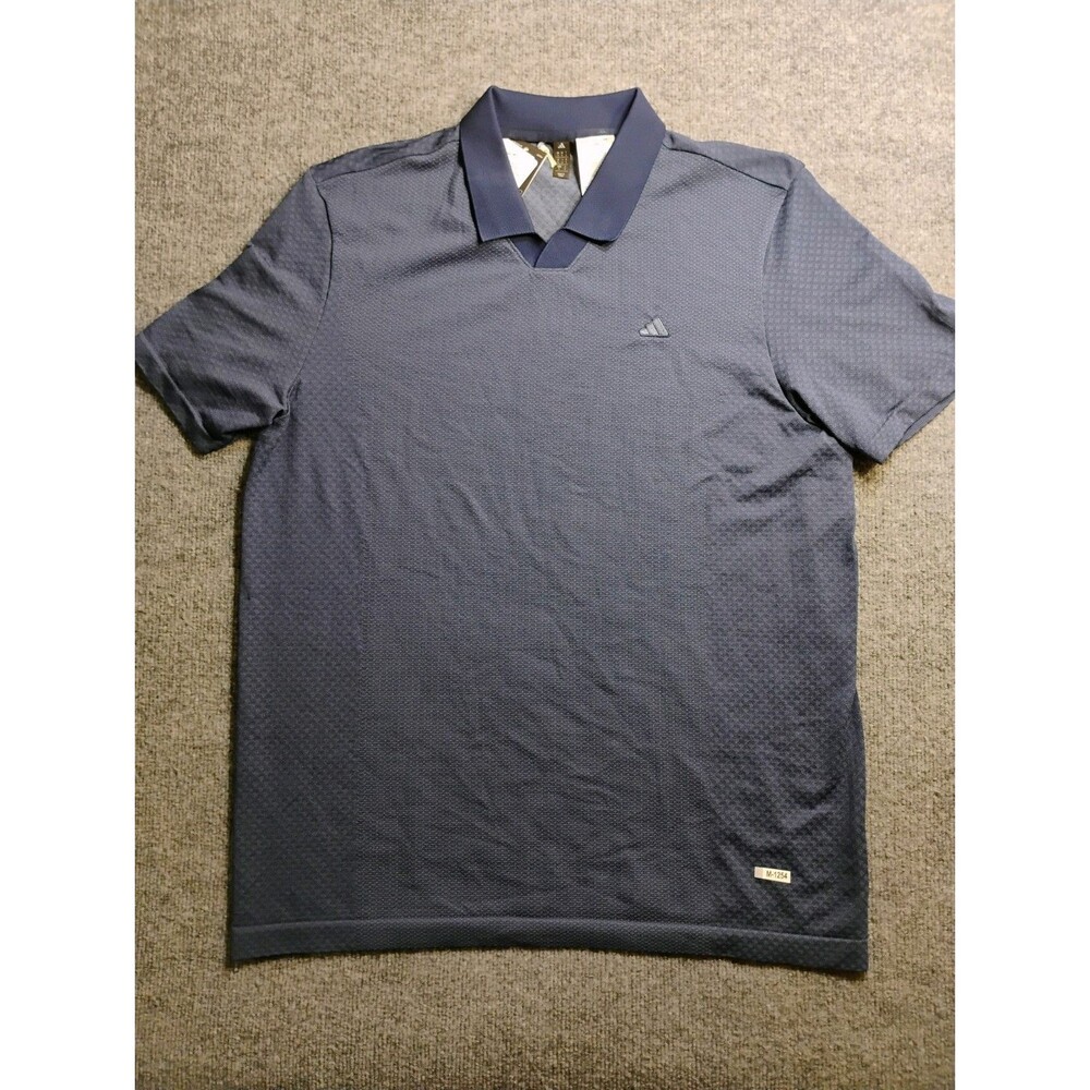 Adidas Go-To PK Polo Shirt Men's Large Blue Golf Performance Stretch NWT
